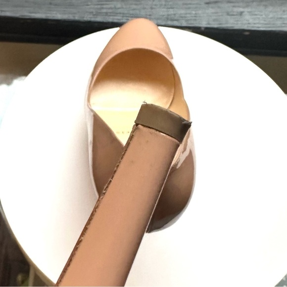 🌺Authentic CHRISTIAN LOUBOUTIN 🌺👠 Bianca 120 Patent calf Nude size 38.5 - Picture 12 of 16